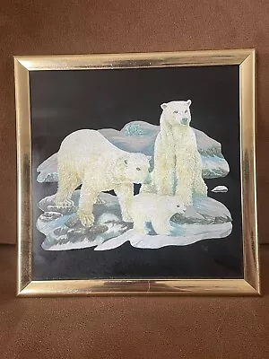 VTG 1982 #1777 Polar Bear Ice Caps Kafka Industries Ltd USA NY Gold Foil 6 X 6 • $27