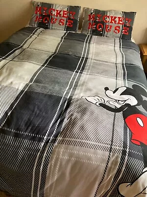 Mickey Mouse Washed King Sized Duvet Cover And Two Pillow Cases • £6