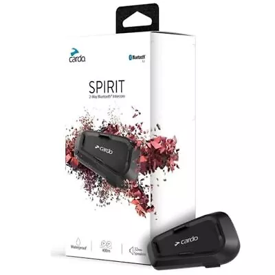 Cardo Systems Spirit Motorcycle Bluetooth Communication Headset Single Black  • $134.71