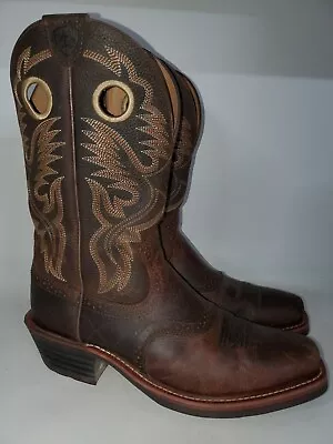 Ariat Heritage Roughstock 10002227 Brown Leather Western Boots Men's Size 11D • $74.99