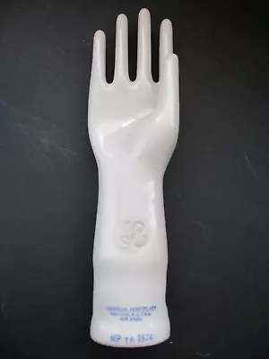 Porcelain Hand Glove Mold 14  Vintage  Sep 16 1974 Ivory Display Jewelry  NJ 8.5 • $69.95