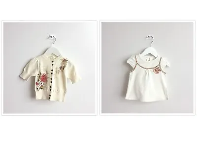 $15 • Buy KENZO KIDS Girls Set - SS Knit Cardigan & Blouse - Size 2A (86)