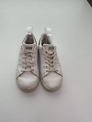 Adidas Womens Originals Stan Smith BZ0409 White Patent Shoes Sneakers Size 6 • $29