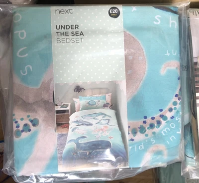 £17.98 • Buy NEXT Blue Sea Life Under The Sea Single Duvet Set Bed Set Boys Kids Girls Gift