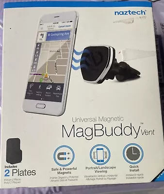 NEW MagBuddy Car Air Vent Mount Cell Phone Holder Universal Magnetic & 2 Plates • $8
