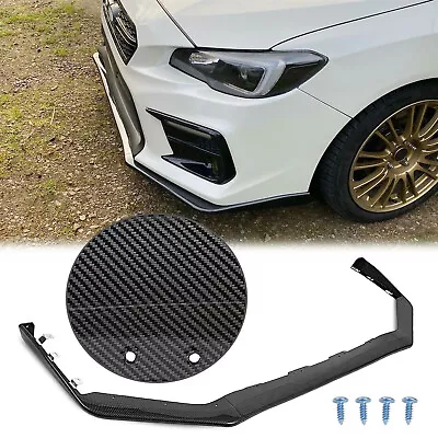 $63.99 • Buy For 15-21 Subaru WRX STI V-Limited Carbon Style Front Bumper Lip Chin Spoiler