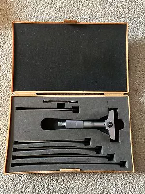 MITUTOYO 129-128 0-6  DEPTH MICROMETER .001  Machinist Tool Maker Box Find • $139.99