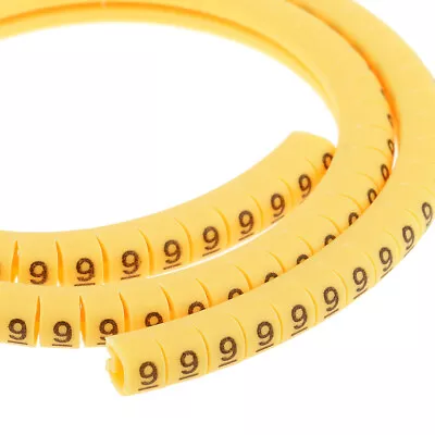 1000pcs Yellow Cable Markers Marker Number Tag Label Number 0~9 0.5mm²~6mm² • £8.18