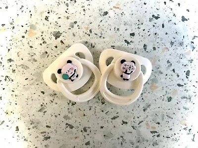 Two Panda White Magnetic Dummy’s For Reborn Baby Doll🐼🐼🐼🐼 • £4.99