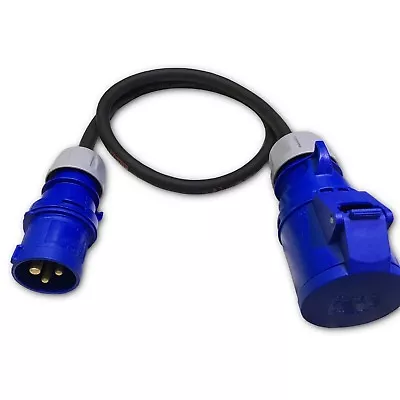 Marten® 230V  16a Plug To 32a Coupler Socket 1 Meter Lead 4mm HO7RN-F Cable • £18.45