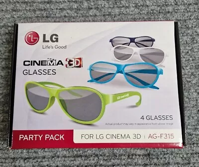 LG 3D Cinema Glasses AG-F315 X4 Party Pack With Box • £14.99