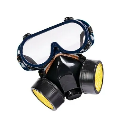 Gas Mask And Goggles Breaking Fancy Dress Bad Adult Size Radioactive Outbreak • £9.99