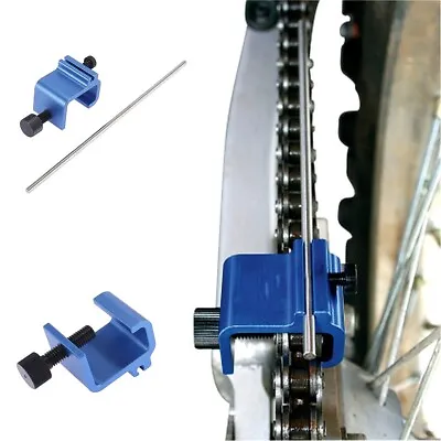 Blue Motorcycle ATV Dirt Pit Bike Chain Alignment Tool Clamps To Rear Sprocket • $14.90