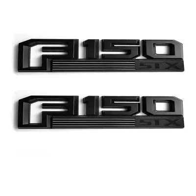2pcs OEM F150 STX Emblems Fender Badges 3D For F-150 STX Black Genuine New • $59.15