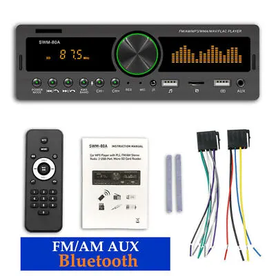 Car Stereo Audio In-Dash FM/AM AUX Bt 4.0 Input Receiver SD USB MP3 Radio Player • $44.99