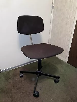 Vintage Rabami Kevi Desk Chair Made In Denmark Fabric Seat & Back Black Base! • $174