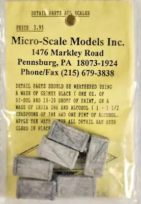 Micro-Scale Models Detail Parts 5028 6 Crates  All Scales • $6