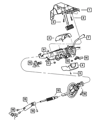 Genuine Mopar Steering Column Intermediate Shaft 55057332AA • $281.17