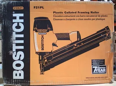 BOSTITCH Stanley Plastic Collated Pneumatic Framing Nailer - F21PL • $139.95