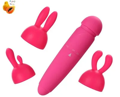Vibrator With 3 Attachments Clitoral Ticklers Rabbit Ears   • $21.95