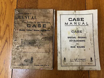 Vintage Lot Of 2 1948 Case NCM Hay Baler Manuals J.I. Case Co Racine WI • $9.99