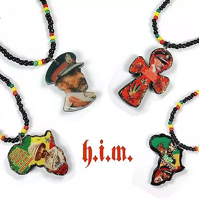 $16.99 • Buy Selassie Rastafari Rasta One Love Roots Africa Lion Jah Rastafari Necklace IRIE