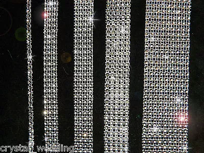 £3.03 • Buy Diamante Ribbon Crystal Banding Mesh Cake Decoration 1 Meter  30+ Colours 