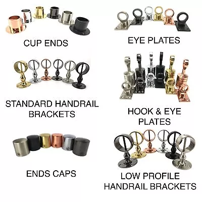 £9 • Buy Decking Rope Fittings Cup Ends, Hooks, Eye Plates, End Caps, Handrail Brackets