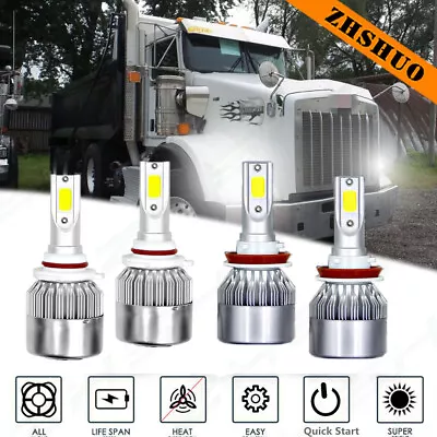 For Kenworth T660 T600 T370 T270 T170 T470 4X COB 6000K LED Headlight Front Bulb • $41.59