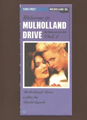 Mulholland Drive 2001 RARE Mini Poster Chirashi Flyer David Lynch Japan A • $59.99