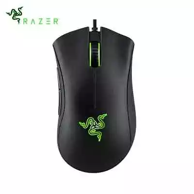 Black Razer DeathAdder Essential Wired Gaming Mouse Mice 6400DPI • $49.50
