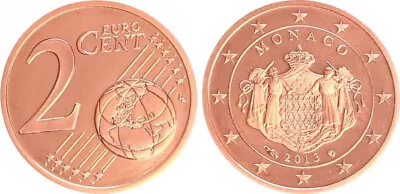 Monaco 2 Cent 2013 Currency Coin Rare Year Edition 10.000 Mint State 107801 • $38.33