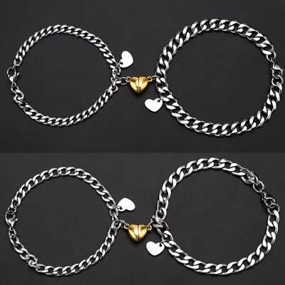 Lovers Heart-shaped Magnet Attracting Bracelet For Women Boyfriend Girlfriend • $16.86