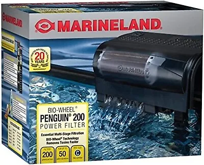 Aquarium Fish Tank Filter 200 Power 50 Gallons Bio Wheel 3 Stage Filtration New. • $40.99