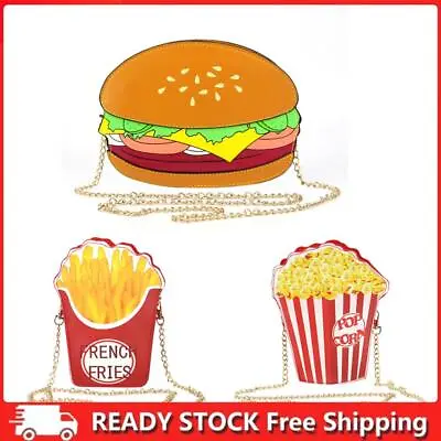 £8.29 • Buy Woman Hamburger Cupcake PU Chain Bag Popcorn Fries Crossbody Messenger Bags AU