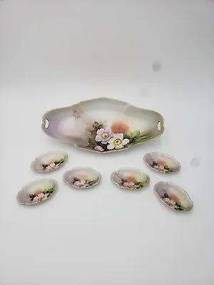 Beautiful Vintage Hand-Painted Noritake Morimura Porcelain Nut/Mint Serving Set • $45