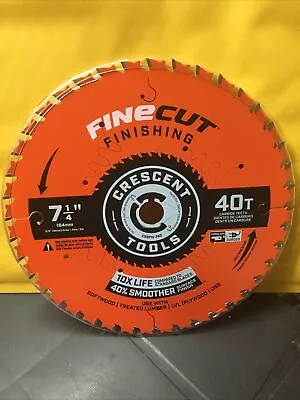 Crescent 7-1/4 40T FineCut Finishing Circular Saw Blade NEW • $15.49