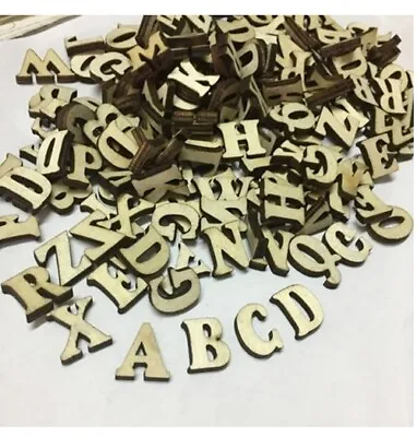 £4.50 • Buy 100 X Wooden Letters Craft Wedding Mixed Letter Alphabet Card Making Gift