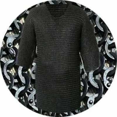 Chain Mail Flat Riveted With Flat Washer Chain Mail Shirt Haubergeon Armor • £133.90