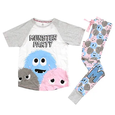 Ladies Womens Monster Party Pyjamas Pjs Nightwear XS SMALL Sleepwear • $9.90