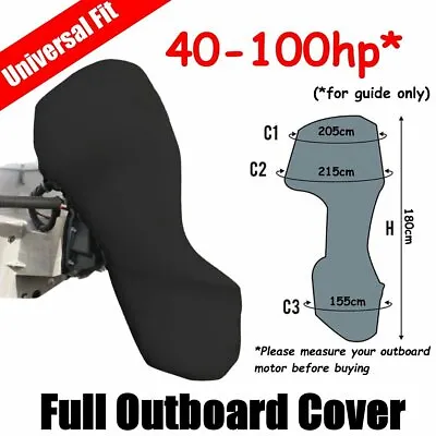 $64 • Buy 40-100hp Full Outboard Boat Motor Engine Cover Dust Rain Protection Black