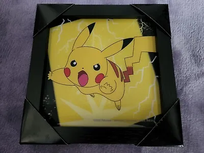 PIKACHU POKEMON SHADOW BOX Hologram PRINT PICTURE WALL SIGN 6 X6  BRAND NEW • £19.29