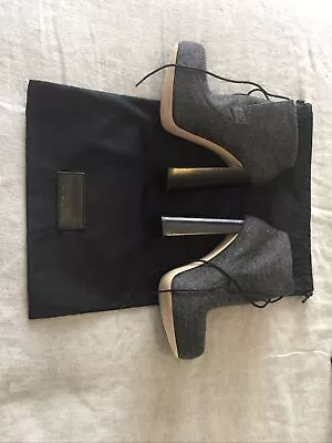 Alexander Wang Constance Ankle-Tie Bootie Grey Size 38 NWB • $180