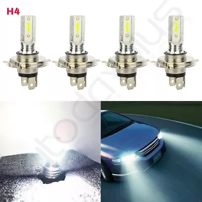 H4 9003 HB2 LED Headlight Bulb Kit Hi Low Beam Bright 35W 4000LM 6000K White 4X • $11.80