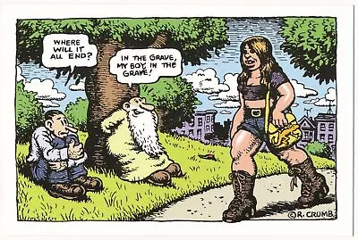 Where Will It All End Mr. Natural? - R. Crumb Postcard 150 • $5.99