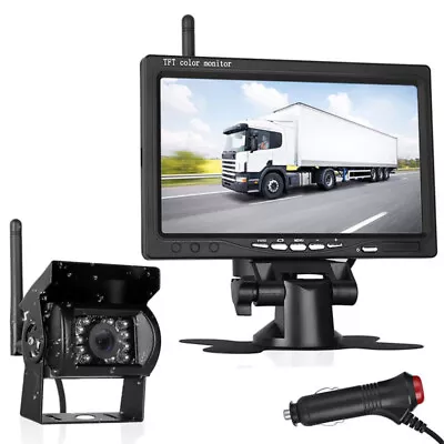 Caravan Truck Bus RV 7  Wireless Reversing Rear View Backup Camera Monitor Kit • $73.99