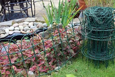 10m X 400mm Garden Lawn Border Edging Fencing PVC Coated Wire Flower Bed Tidy • £16.99