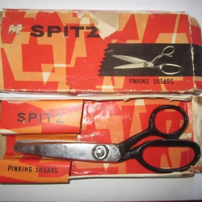 Vintage Spitz Pinking Shears Made In Japan Sewing Craft 7  Boxed Retro Scissors • $25