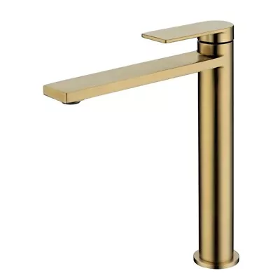 Ruki | Tall Basin Sink Mixer Brushed Gold • $185