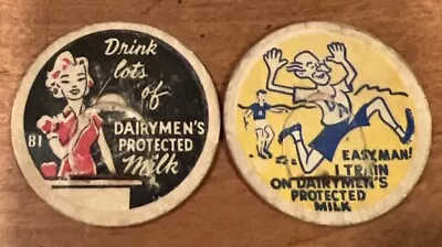 2 Dairymens Assn Dairy Hawaii Vintage Milk Bottle Caps Hawaiian Pog 81 • $35